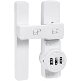 White 180 Degree Barn Door Lock,Mechanical Password Lock,3 Digit Password Keyless,Flip Latch with Combination,Protect Privacy,for Barn Door,Cabinets,Windows,Garden,Bathroom