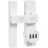 White 180 Degree Barn Door Lock,Mechanical Password Lock,3 Digit Password Keyless,Flip Latch with Combination,Protect Privacy,for Barn Door,Cabinets,Windows,Garden,Bathroom
