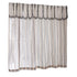 Black and white striped lace curtain head door curtain, kitchen small curtain, translucent blocking curtain Width 135 * Height 60cm [excluding pole]