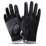 Sport Gloves, Winter Gloves, Ultimate Waterproof & Windproof Thermal Non-Slip Gloves, Mens Comfortable Warm Touch Glove（Black M）