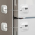 Refrigerator Lock (2 Pack), Heavy Duty Combination Fridge Lock, for Fridge, Cabinets, Window, Drawers and Child Safety Cabinet Lock,  No Drilling (White)