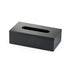 Tissue Box Cover, Rectangular Facial Tissue Holder with Bottom, Decorative Storage Organizer Box for Bathroom Vanity, Countertops, Dressers, Night Stand, Parlors and Offices - Black