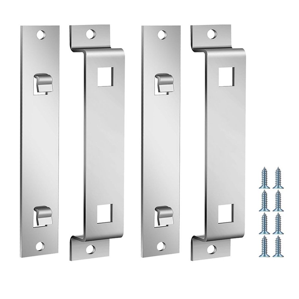 4 Sets of Bird House Brackets, Steel Bird House Mounting Bracket with Screws and Drywall Anchors, Bird Feeder Hanger Bracket Mounting Plate for Securing Bird Houses Nesting Boxes