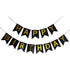 2pcs Black Gold Happy Birthday Banner Birthday Party Supplies for Adult Boy Girl  Black Bday Party Decorations & Decor for Men & Women.