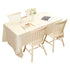 Waterproof, oil resistant, modern style tablecloth PEVA solid color dining table student waterproof tablecloth Wrinkle Resistant Washable Heavy Weight TableCloths（beige 137*183cm）