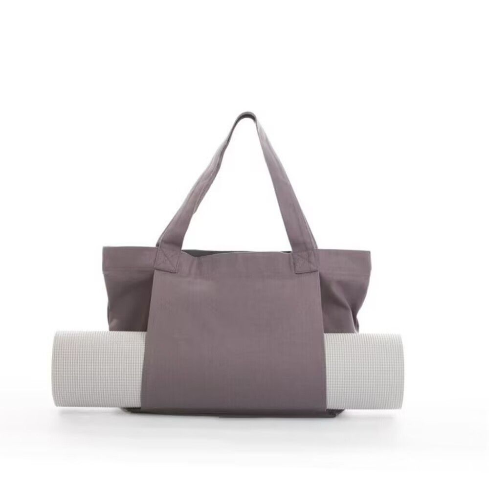 Yoga Tote Bag for Women Shoulder Bags Drawstring for Office Workout Travel Pilates Gym and Beach（grey）Excluding cushion
