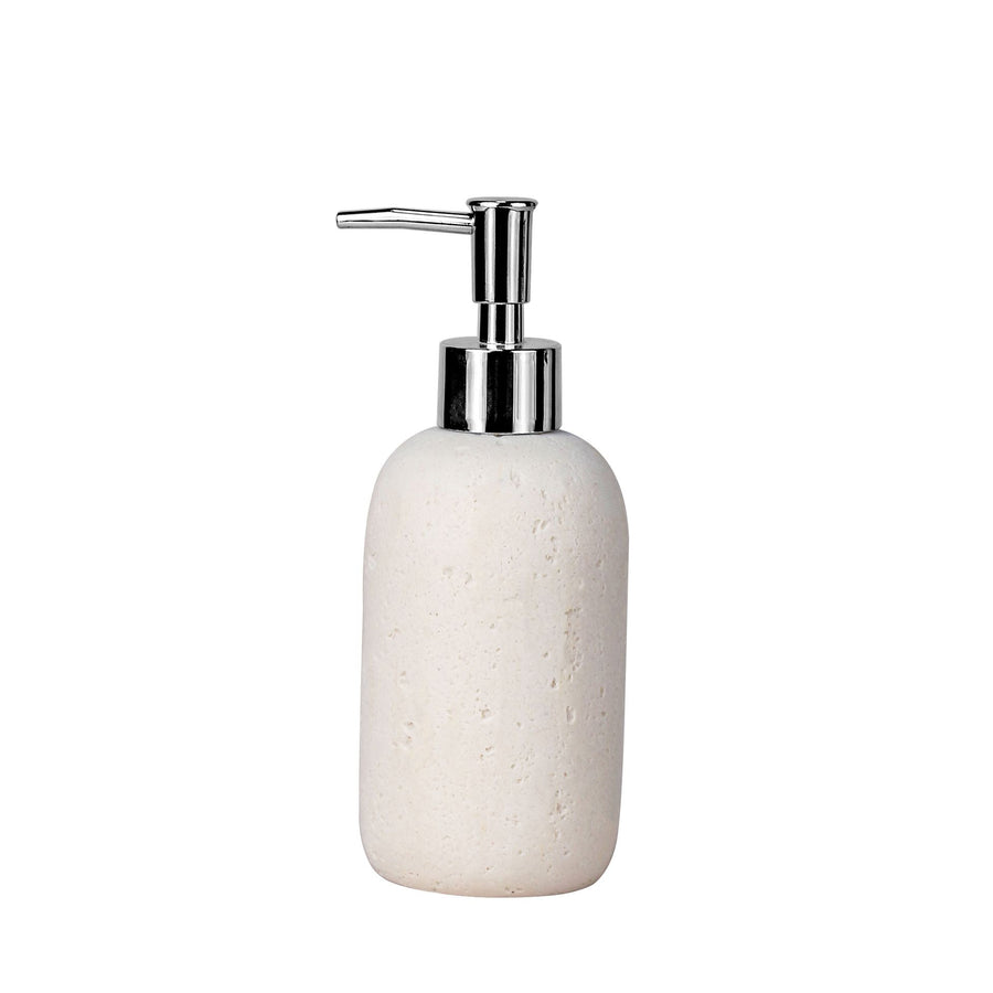 Hand Soap Dispenser with Stainless Steel Pump, for Bathroom and Kitchen, Luxury Farmhouse, Boho & Zen Style, Sandstone Finish, Rust Proof, Beige yellow