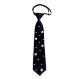 Black pre tied tie paired with adjustable unified tie, elegant tie suitable for parties, dances, and banquet dates（black）