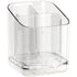 Toothbrush Holders for Bathrooms,  Removable Electric Tooth Brush and Toothpaste Holder Organizer for Bathroom Countertop/Kitchen/Office（Medium - Transparent）