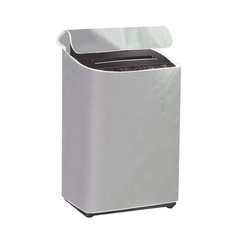 Washing Machine Cover Thickening Double-Side Silver Coated Fabric Waterproof Sunscreen Dust-Proof Cover（L）
