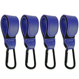 4 Pcs  Baby Stroller Hooks for Hanging | Multipurpose Stroller Straps with Durable and Stylish Stroller Clips for Diaper Bags | The Perfect Mummy Hook for Pram, Wheelchair, (Blue)