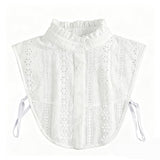 2 pieces of women's fake collars, new style, pure cotton jacquard, fungus edge decoration shirt collar, autumn and winter new style, professional fake collar