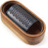 Acacia wood cheese grater, black multifunctional stainless steel fruit and vegetable cheese grater box, grater, kitchen tool(Without Handle)