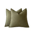 Pack of 2, Decorative Linen  Throw Pillow Covers Soft Accent Cushion Case Boho Farmhouse Pillowcase for Chair Couch Sofa Bedroom Living Room Home Decor 18*18 Inch Olive Green