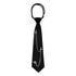 Black Tie for Women Girls Pre-Tied Womens Tie with Metal Chain Accessories Adjustable Necktie for School Shirt