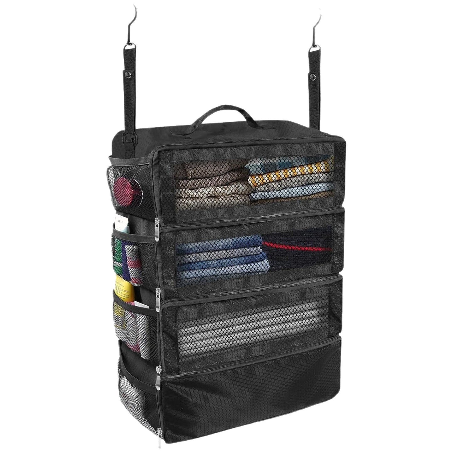 Suitcase Organizer Travel Bags Organizer for Luggage Compression Hanging Packing Cubes for Travel Carry on Closet (Bag Only)black