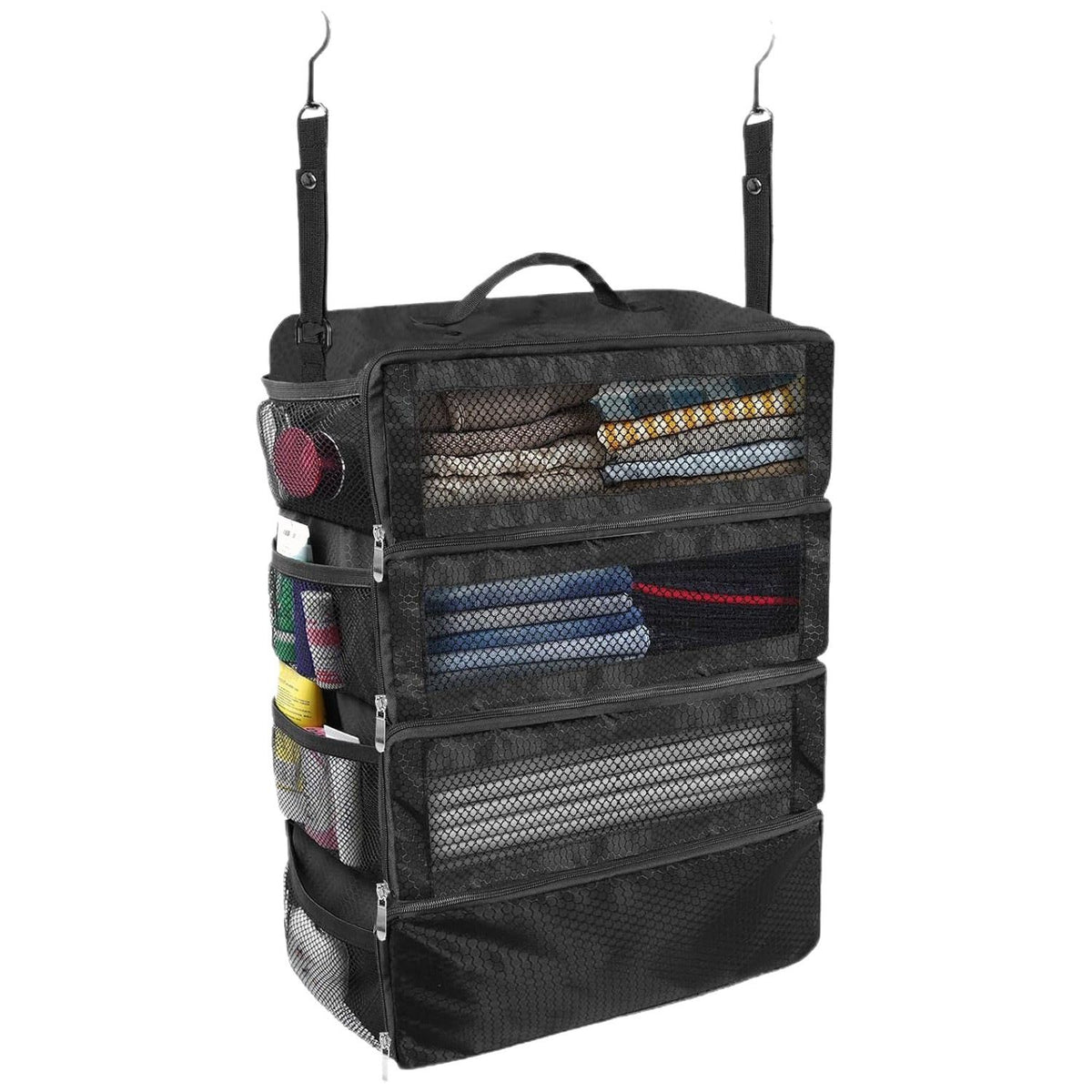 Suitcase Organizer Travel Bags Organizer for Luggage Compression Hanging Packing Cubes for Travel Carry on Closet (Bag Only)black