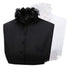 2pcs detachable ruffled collar, lace up design, half shirt, women&