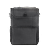 Car Garbage can with lid Leak Proof Vehicle Trash Can 3 Storage Pockets Hanging Waterproof car Trash Bag for SUV Black