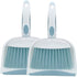 2pcs Mini Broom and Dustpan Set-Mini Set for Desk, Housekeeping, Office, Kitchen, Pet Nest, etc.,Daily Cleaning Necessity Plastic Mini Dustpan Set (Glacier Blue)