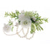 Flower Bust Bracelet - Ball Wedding Handmade Pearl White Women&