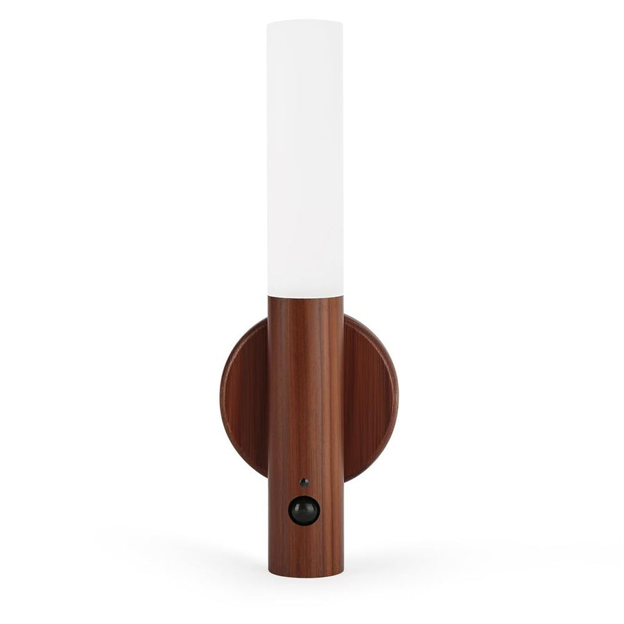 Operated Wall Sconces, Motion Sensor Night Light Magnetic Wall Light Rechargeable Wall Sconce, Peel and Stick Sconce Lights for Bedside Stair Hallway（Brown+tricolor dimming/human body sensing）