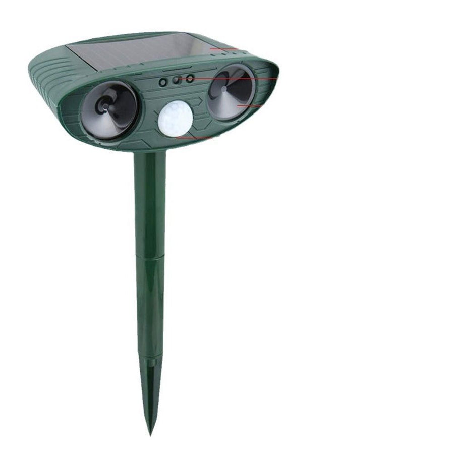 Outdoor Solar Powered - Motion Activated Animal Repeller Ultrasonic, Humane Pest Control for Gardens, Yards to Repel Deer,Raccoons,Squirrels,Skunks,Birds​,Rabbits