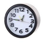 Alarm Clock , Cute Analog Round Digital Quartz Clock, Non Ticking, Battery Operated,Simply Design for Living Room, Bedroom,Bedside, Desk Decorative (Black,Battery not included)