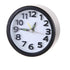 Alarm Clock , Cute Analog Round Digital Quartz Clock, Non Ticking, Battery Operated,Simply Design for Living Room, Bedroom,Bedside, Desk Decorative (Black,Battery not included)