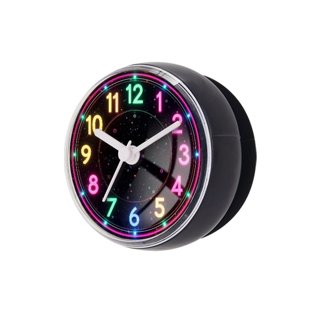 2 pack Waterproof Bathroom Shower Clock with Large Suction Cup - Silent, Water Proof, Battery Operated Wall Clock for Toilet, Kitchen, Bedroom (Black,Battery not included)