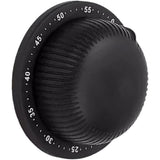 Kitchen Timer, Mechanical 1-Hour Kitchen Timer, Stainless Steel Countdown Timer, Long Ring, Magnetic Kitchen Timer Clock for Cooking - black
