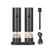 2 pack Electric Salt & Pepper Grinder Set 40mL Capacity – Operated Shakers, Adjustable Coarseness, Type C Charging