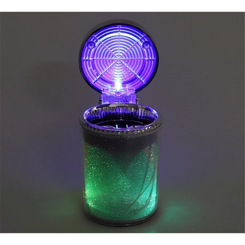 2 pack Car Ashtray Portable Smoke Cup Holder Home Cigarette Ash Tray with Colorful LED Light,Ideal for Truck Office Auto