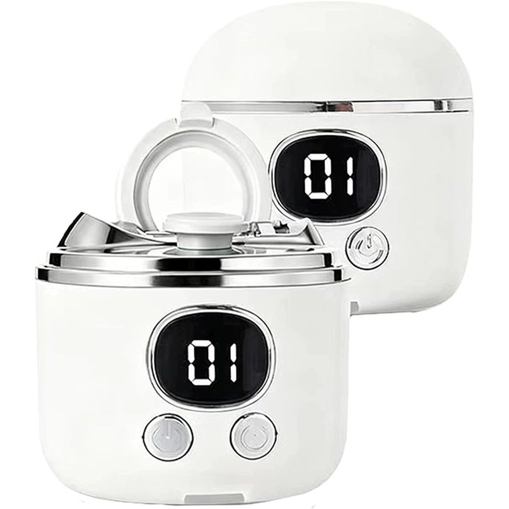 Electric Nail Clipper【Magnifier Assistance】Clear Vision, Precise Trimming (White)(Suitable for Families,Seniors)