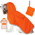 Dog Raincoat, Adjustable Dog Rain Jacket with Clear Hooded Layer for Large Medium Small Dogs Puppies, Waterproof Rain Coat Poncho with Reflective Storage Pocket & Rim (Orange,M)