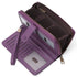 Leather Credit Card Holder Wallet for Women RFID Blocking Large Capacity Bifold Zipper Card Case Organizer with Wristlet 45 Slots（deep purple）