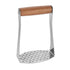 Heavy Duty Potato Masher With Horizontal Handle | Versatile Food Masher For Vegetable | Made of Durable Stainless Steel | Silver