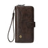 Women Wallet Large PU Leather Wristlet Purse for Women Blocking Zip Around Card Holder Ladies Travel Clutch（dark brown）