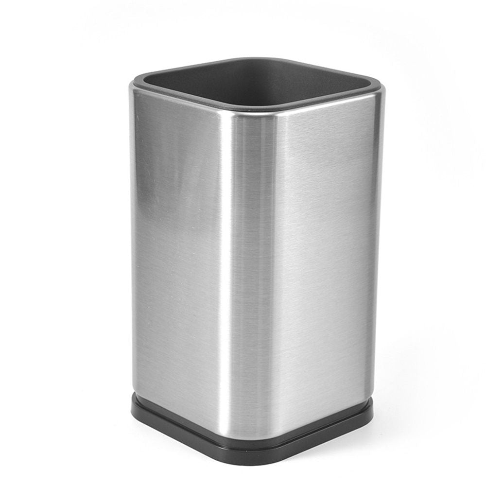 Utensil Holder for Kitchen Counter, Stainless Steel Utensil Organizer for Countertop, Rectangular Utensil Crock with Stable Base