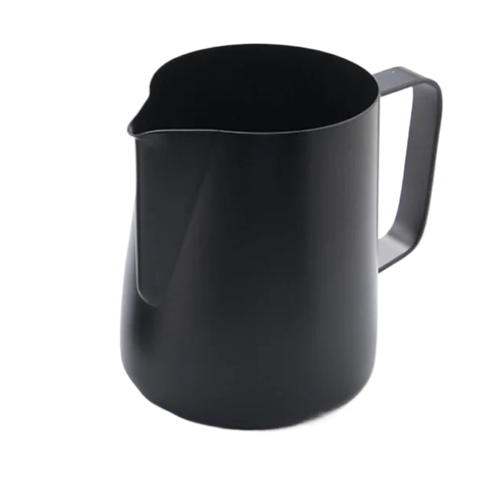 12 oz Milk Frothing Pitcher – Frother Cup with Drip Resistant Spout - Latte Art Pitcher for Cappuccino Espresso Barista, Home & Commercial Use（black）