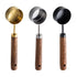 3 pack Stainless Steel & Wood 1 Teaspoon Scoop Coffee Measuring Scoop 1Tablespoon Measuring Spoon Perfect for Coffee, Tea, and More