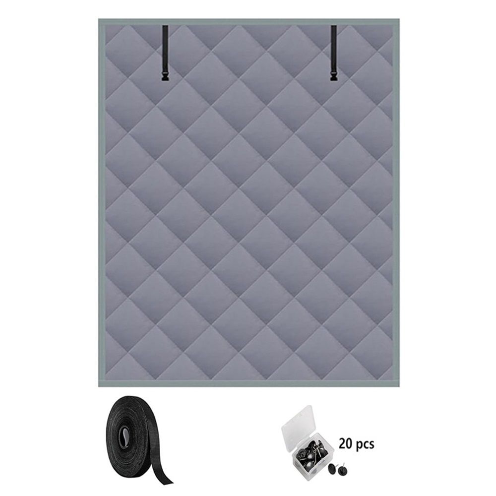 Window Insulation for Winter 30”×56” Windows Insulation Kit Thermal Insulated Window Cover with Velcro* 1+Push Pin * 20pcs, Insulated Curtain for Winter Windows Blankets in Bedroom Attic - Gray