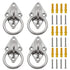 4 Pcs M6 Diamond Pad Eye Plate with Ring Hook, Ceiling Hooks Wall Mount Bracket, Heavy Duty Stainless Steel Anchor Mount for Yoga Swings Hammocks/Boat Rigging/Suspension Training Straps