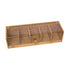 Bamboo Wood and Acrylic Tea Box with 5 Sections,Coffee Station Kitchen Tea Organizer with Compartments, 14.17" x 4.33" x 3.74"
