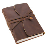 Brown Notebook Journal - Leather Journals for Writing Small Size Diary 10.5*13cm, Notepad For Women and Man, Gifts,Work,Travel
