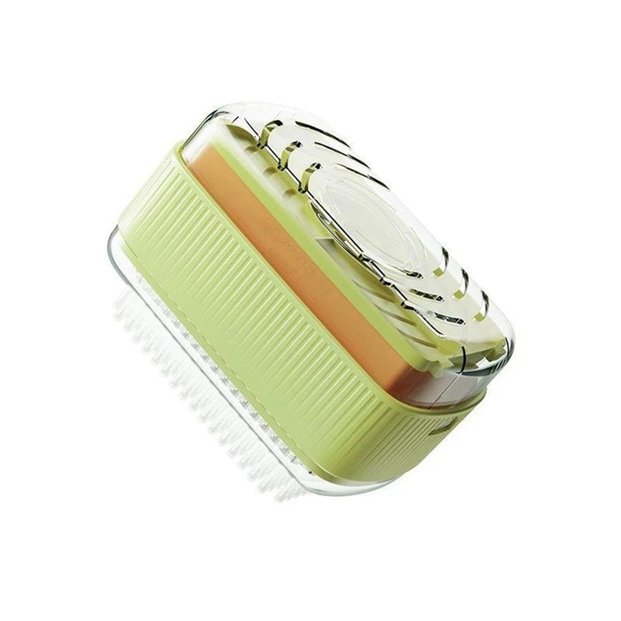 2 pack Rolling Soap Box for Laundry,Hands Free Foaming, Multifunctional Soap Box Scrubber & Storage Dispenser,Portable Bar Dispenser Brush for Laundry, Home & Travel KeepsSoap Dry & Hygienic (Green)