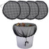Mesh Cover for Rain Barrels,4 pcs Rain Barrels Screen Water Bucket Covers with Drawstring,Rain Barrel Net Cover to Keep Leaves and Debris Out Rain Collection（95cm）