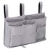 Bedside Caddy Hanging Bed Organizer Storage Bag Pocket for Bunk and Hospital Beds, College Dorm Rooms Baby Bed Rails,Camp,Gray