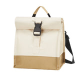 Insulated Lunch Bag Rolltop Lunch Box Medium Lunch Cooler Tote for Women, Girls, Teens and Adults (White)