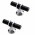 10 Pack Matt Black and Silver Cabinet Knobs, 2 Inch(50mm) Cabinet Hardware T Bar Knobs for Cupboard and Drawers